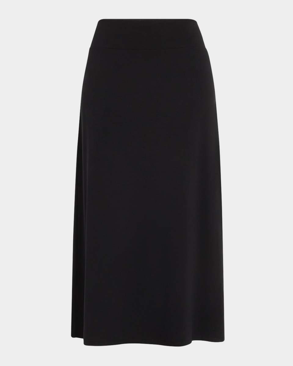 A-Line Jersey Midi Skirt